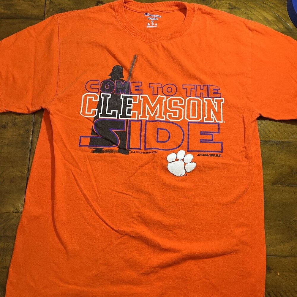 Champion Clemson Tigers Star Wars Come to the clemson side t-shirt size Medium